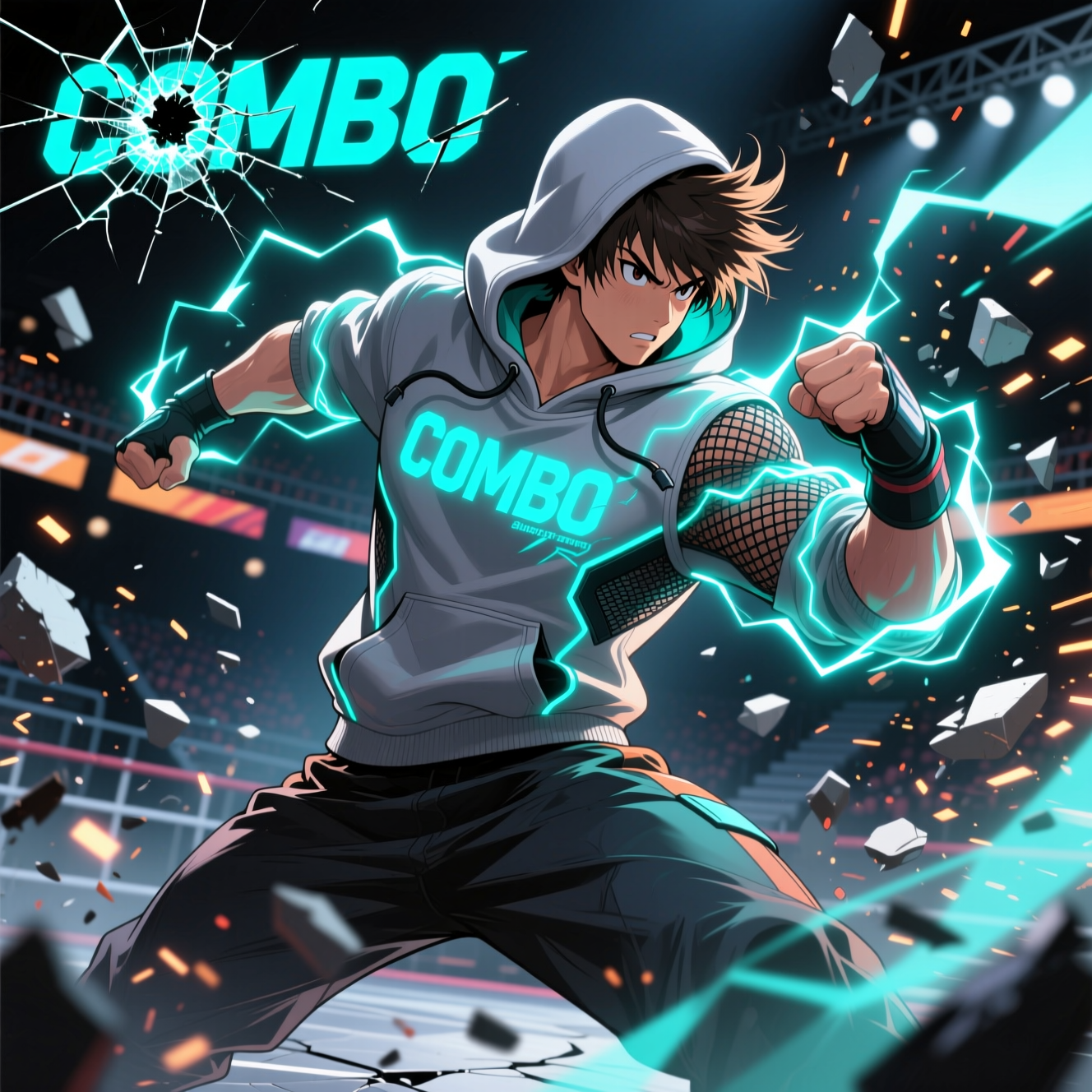 Fighting game character combo hoodie